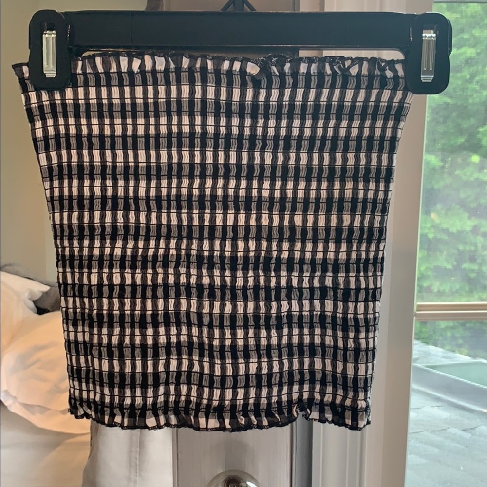 Brandy Melville gingham tube top